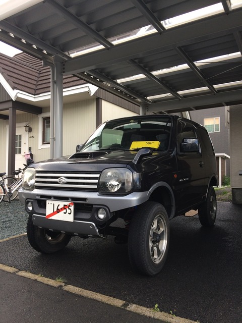 ジムニーJB23車検_仮ナンバー