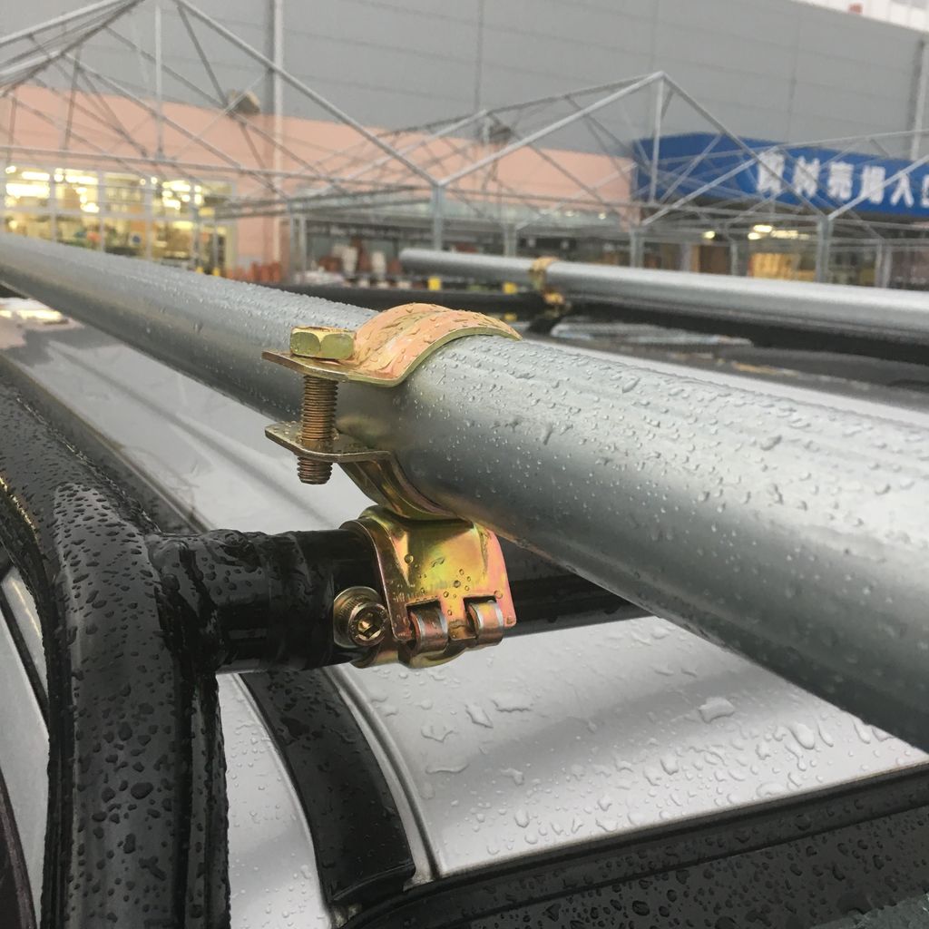 アウターロールゲージに固定するクランプと単管 ジムニーシエラ Jb43日記