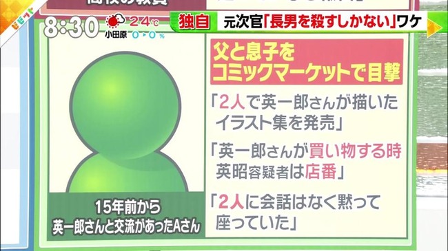 農水省元事務次官 長男殺害 コミケ 売り子 家庭内暴力に関連した画像-03