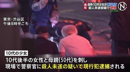 渋谷　母　娘　親子　ナイフ　中学生 3年　女子　死刑　殺人未遂　さいたま　刃物に関連した画像-01