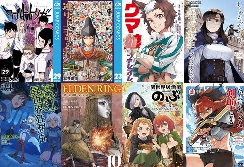 Kindle　ワンピース　ワールドトリガー　青の祓魔師　SAKAMOTODAYS ウィッチウォッチ　逃げ上手の若君　ダイヤモンドの功罪　片田舎のおっさん、剣聖になる　異世界居酒屋「のぶ」に関連した画像-01