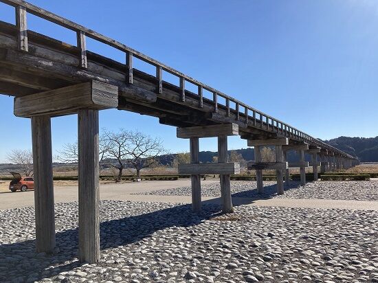 日本最長　木造橋　蓬莱橋　ギネス　賃取橋　景色　コンクリート　補強　台風　増水　通行料　に関連した画像-01