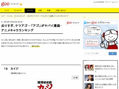 アゴ がヤバイマンガ アニメキャラランキング 城之内や美剣咲夜を抑えて1位になったのは オレ的ゲーム速報 刃 アゴ がヤバイマンガ アニメキャラランキング 城之内や美剣咲夜を抑えて1位になったのは オレ的ゲーム速報 刃