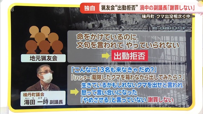 北海道 積丹町 クマ 熊 ヒグマ 駆除 猟友会 町議会議員 猟師に関連した画像-04