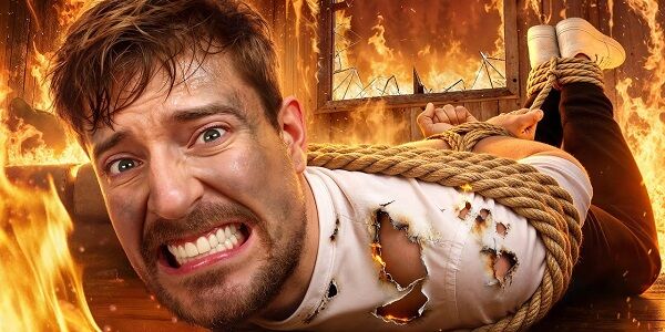 ミスタービースト MrBeast 企画 動画 50万ドル 火事 燃える家に関連した画像-01