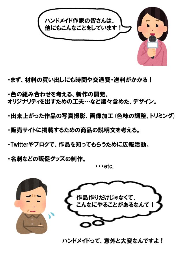 ヒルナンデス原価問題 ハンドメイド作家による作品を作るのにどれだけ費用がかかっているかを解説してくれたイラストがめちゃくちゃわかりやすいと話題に オレ的ゲーム速報 刃