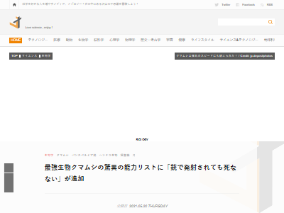 最強生物 クマムシさん 新たな能力が発見される 強すぎワロタｗｗｗｗｗｗ オレ的ゲーム速報 刃