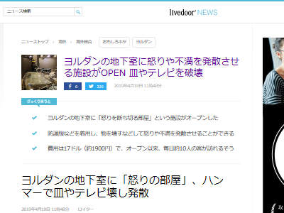 怒り 不満 ストレス 発散 施設 ヨルダン 地下室に関連した画像-02