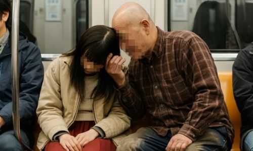 AI　生成AI　イラスト　画像　写真　反AI　フェミニスト　セクハラ　性加害　ぶつかりおじさんに関連した画像-01