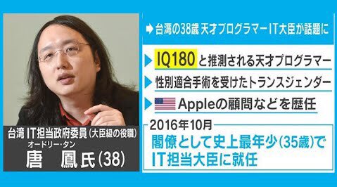 台湾 オードリー・タン 訪日中止 新型コロナ 感染対策 協力に関連した画像-01