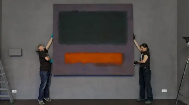 グレー・オレンジ・オン・マルーンNo.8 絵画 抽象画 美術館 美術品 5000万ユーロ 81億円 に関連した画像-03