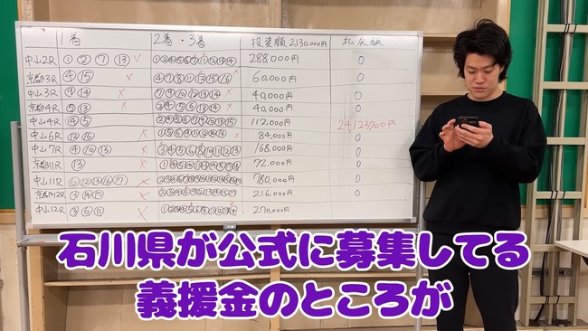 霜降り明星 粗品 競馬 2400万円 的中 能登半島地震 全額 寄付に関連した画像-06