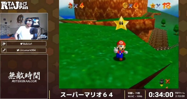 スーパーマリオ64　タイムアタック　RTA　目隠しに関連した画像-01