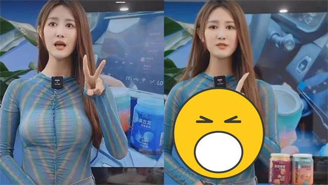 中国 ネット生放送 美女 インフルエンサー 胸 パッド ずり落ち 放送事故に関連した画像-01