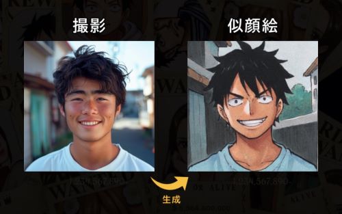 ワンピース　ONEPIECE　アプリ　公式　似顔絵　AI　画風　尾田栄一郎に関連した画像-01