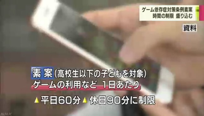 香川県 子ども 1日1時間 ゲーム 夜間 利用 制限 条例 検討に関連した画像-06