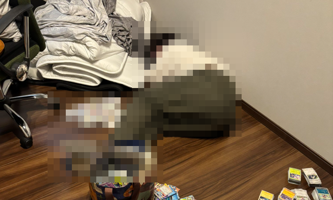 部屋　大掃除　掃除　旦那　夫　寝落ち　ポケカ　ポケモンカードゲームに関連した画像-01