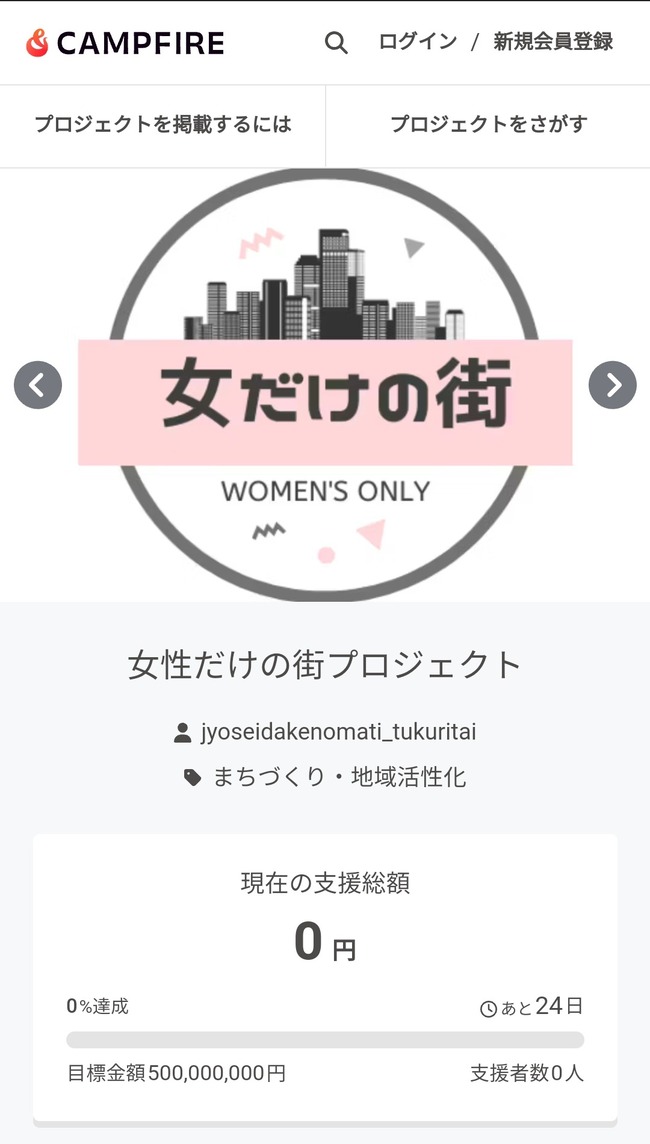 フェミニスト クラウドファンディング 女性 街 目標金額に関連した画像-03