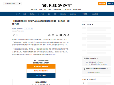 国旗損壊罪 自民党 日本 国旗 日の丸 高市早苗 日本維新の会 連立 法案に関連した画像-02