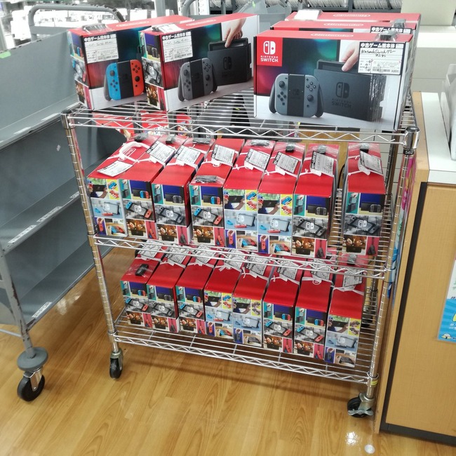 未開封の任天堂スイッチがブックオフに大量入荷 転売屋死んだ模様ｗｗｗｗｗｗ オレ的ゲーム速報 刃