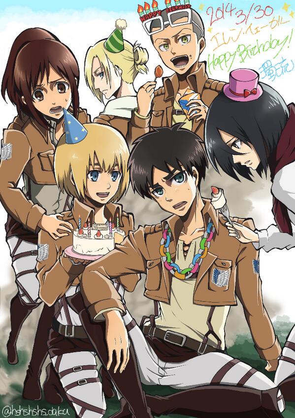 祝 本日3月30日は 進撃の巨人 エレン イエーガーの誕生日 生誕祭盛大すぎすげええええwwwwwww オレ的ゲーム速報 刃 祝 本日3月30日は 進撃の巨人 エレン イエーガーの誕生日 生誕祭盛大すぎすげええええwwwwwww オレ的ゲーム速報 刃
