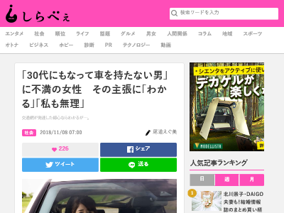 悲報 30代にもなって車 免許を持たない男 は 女さんから引かれてしまい恋愛対象から外れる模様 オレ的ゲーム速報 刃 悲報 30代にもなって車 免許を持たない男 は 女さんから引かれてしまい恋愛対象から外れる模様 オレ的ゲーム速報 刃