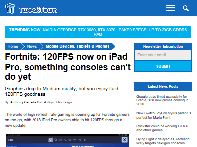 Ipadpro版 フォートナイト 据置機がまだ実現できない をたたき出す オレ的ゲーム速報 刃