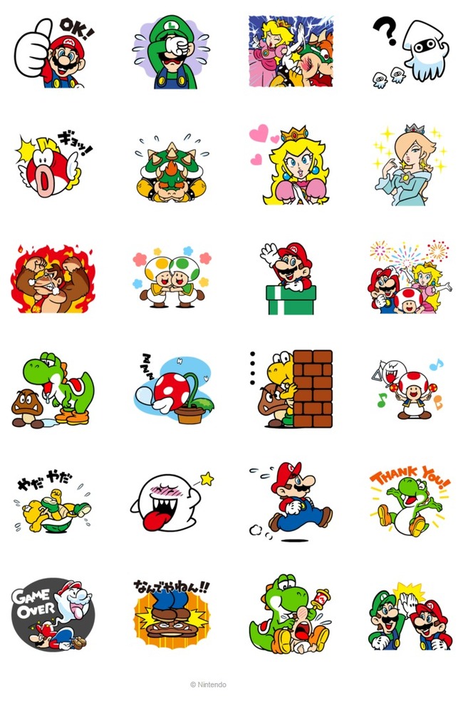 スーパーマリオ　マリオ　任天堂　LINE スタンプに関連した画像-03