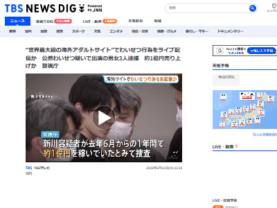 アダルト サイト 海外 配信 ライブ 収益 逮捕 わいせつに関連した画像-02