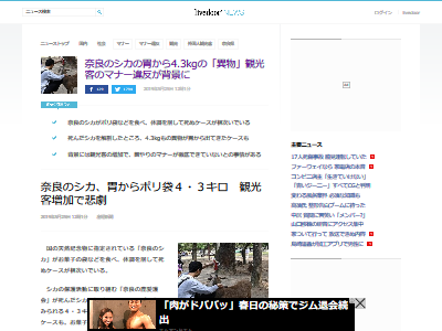 これは酷い 奈良の鹿さん マナーの悪い観光客のせいで大変なことに