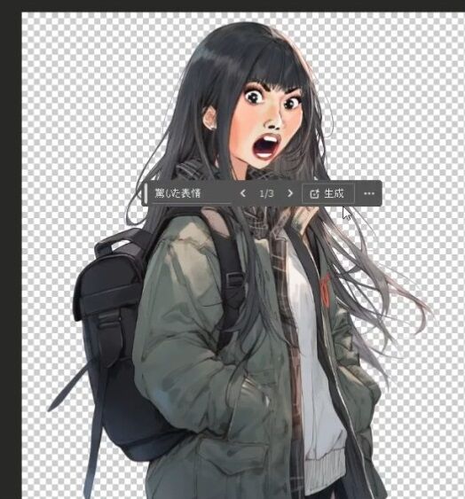 絵師 驚いた表情 AIイラスト Adobe 自動生成 フォトショップに関連した画像-04