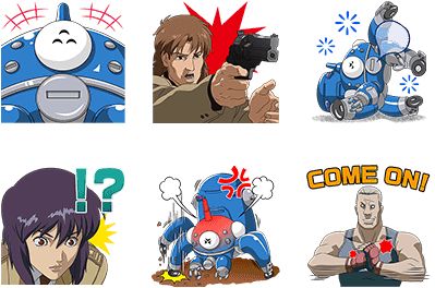 攻殻機動隊 しゃべるラッスンゴレライ のlineスタンプ配信開始 タチコマ満載だぞおおおお オレ的ゲーム速報 刃