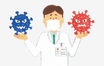 インフルエンザ　新型コロナウイルス　流行に関連した画像-01