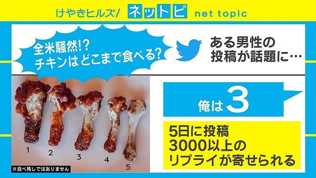 骨付きチキンをどこまで食べるか で議論勃発 超有名人などを巻き込み白熱してしまうｗｗｗｗｗ オレ的ゲーム速報 刃