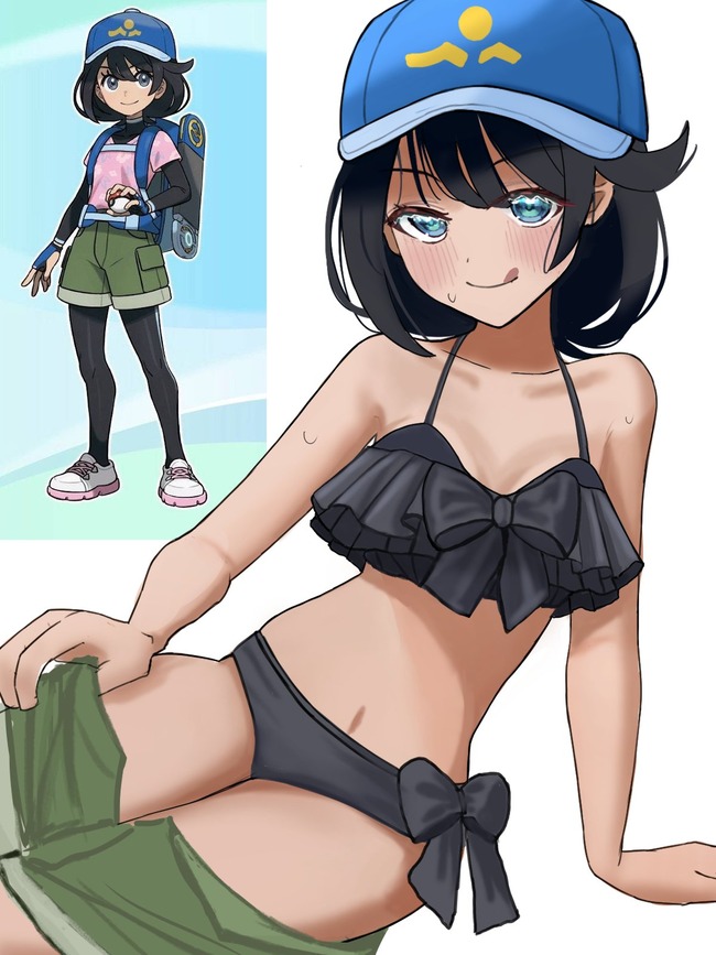 ポケモン 水着 小児性愛 イラスト 主人公に関連した画像-02