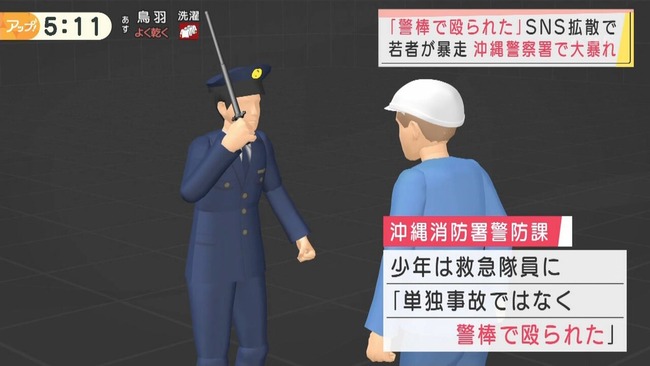 沖縄署暴動　警察官　警棒　高校生　失明　眼球破裂に関連した画像-01