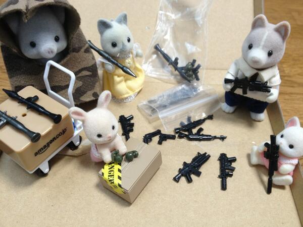 かっけえ シルバニアファミリーに レゴの銃器を持たせた結果ｗｗｗｗｗｗｗｗｗｗ オレ的ゲーム速報 刃