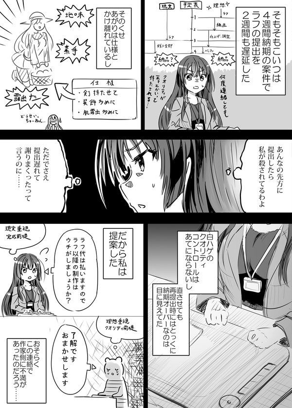 イラストレーターだけど仕事の依頼でこんな酷い目にあいました というツイッターの白ハゲ漫画を皮肉る会社側の事情の 逆白ハゲ漫画 が話題に オレ的ゲーム速報 刃 イラストレーターだけど仕事の依頼でこんな酷い目にあいました というツイッターの白ハゲ漫画を皮肉る会社側の事情の 逆白ハゲ漫画 が話題に オレ的ゲーム速報 刃