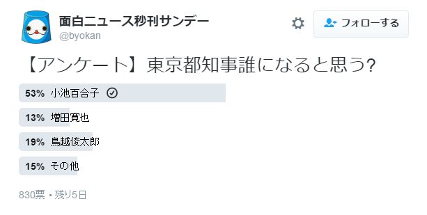 都知事選 アンケートに関連した画像-05