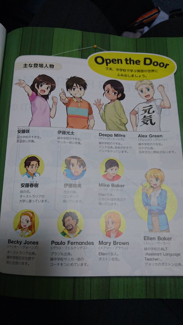羨ましい 最近の 中学校の英語の教科書 に登場するキャラがかわいすぎると話題に 英語の先生かわえええええ オレ的ゲーム速報 刃 羨ましい 最近の 中学校の英語の教科書 に登場するキャラがかわいすぎると話題に 英語の先生かわえええええ オレ的ゲーム速報 刃