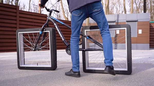 自転車　タイヤ　キャタピラ　改造　魔改造に関連した画像-01