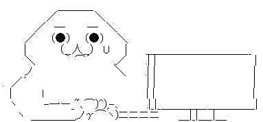 やる夫 PC正面向き