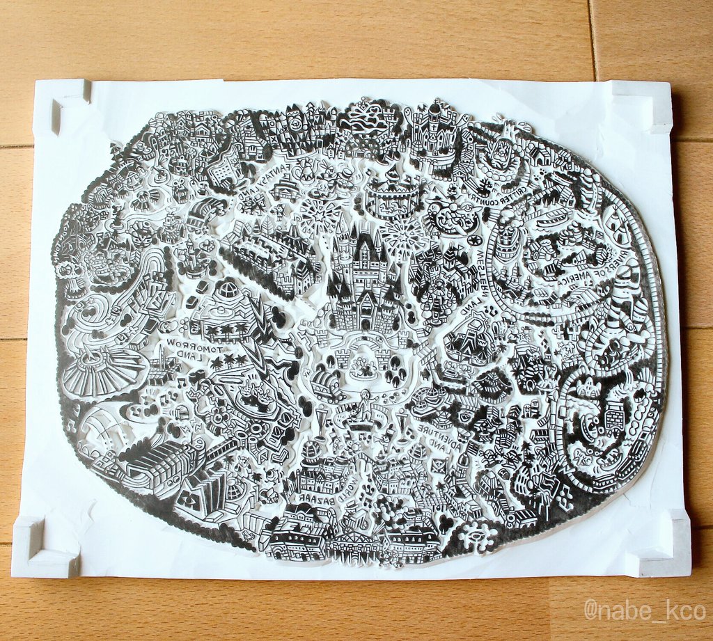 すごすぎ ディズニーランドの消しゴムハンコを制作した猛者登場 制作1ヶ月以上かけた力作を公開 らむのブログ
