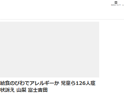 山梨 給食 アレルギー 集団 小学校 中学校に関連した画像-02