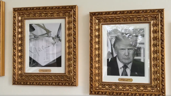 アメリカ 大統領 トランプ バイデン 肖像画 嫌がらせ 展示 ホワイトハウスに関連した画像-03