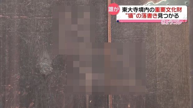 東大寺　猫　落書き　重要文化財に関連した画像-01
