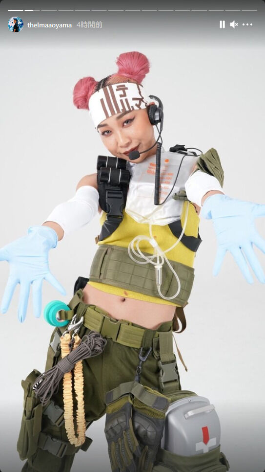 青山テルマさん Apexのライフラインのコスプレしてみた 似すぎててもう本人なんだけどｗｗｗｗ オレ的ゲーム速報 刃