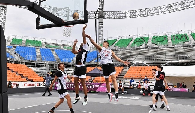 東京五輪 3人制 バスケ テスト大会 雨 会場 屋根 未完成 決勝 試合中止に関連した画像-01