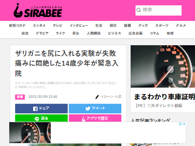 14歳少年 尻にザリガニを入れたら水分が腸に吸収されて乾燥ザリガニになるのかな 実際にやった結果 うわぁああああああ オレ的ゲーム速報 刃