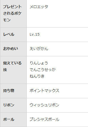 ポケモン映画 今年は 幻のポケモン メロエッタ をプレゼント Bw1 Bw2を持って行こう オレ的ゲーム速報 刃